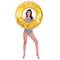 42" Gold Glitter Sequin Inflatable Inner Tube Pool Float